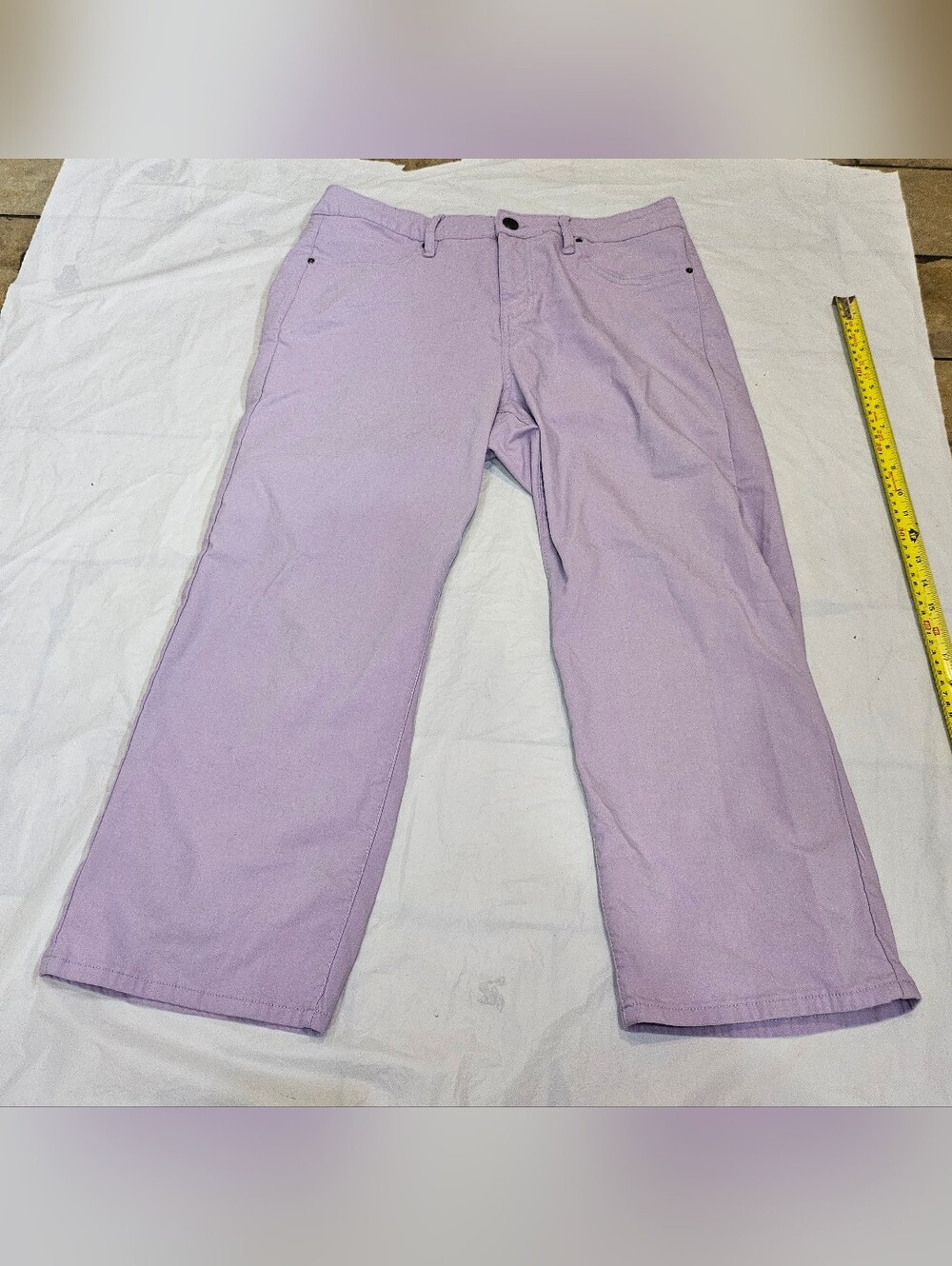 Royalty For Me Hyperstretch Lavender Wide Leg Cropped Pants Size XL